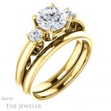 Round Cut Forever One Moissanite Engagement Ring #GTJ1161-round-fo-y 6 Round Cut Forever One Moissanite Engagement Ring #GTJ1161-round-fo-y