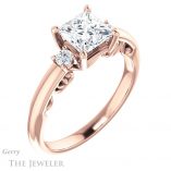 Princess Cut Forever One Moissanite Engagement Ring #GTJ1161-square-fo-r 4 Princess Cut Forever One Moissanite Engagement Ring #GTJ1161-square-fo-r