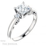 Princess Cut Forever One Moissanite Engagement Ring #GTJ1161-square-fo-w