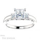 Princess Cut Forever One Moissanite Engagement Ring #GTJ1161-square-fo-w