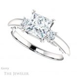Princess Cut Forever One Moissanite Engagement Ring #GTJ1161-square-fo-w
