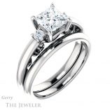 Princess Cut Forever One Moissanite Engagement Ring #GTJ1161-square-fo-w