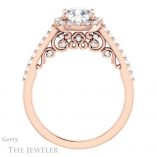Cushion Cut Forever One Moissanite Engagement Ring #GTJ1162-cushion-fo-r