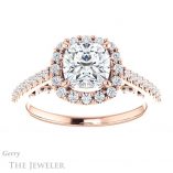 Cushion Cut Forever One Moissanite Engagement Ring #GTJ1162-cushion-fo-r