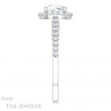 Cushion Cut Forever One Moissanite Engagement Ring #GTJ1162-cushion-fo-w 3 Cushion Cut Forever One Moissanite Engagement Ring #GTJ1162-cushion-fo-w
