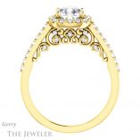 Cushion Cut Forever One Moissanite Engagement Ring #GTJ1162-cushion-fo-y 2 Cushion Cut Forever One Moissanite Engagement Ring #GTJ1162-cushion-fo-y