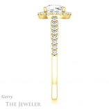 Cushion Cut Forever One Moissanite Engagement Ring #GTJ1162-cushion-fo-y 3 Cushion Cut Forever One Moissanite Engagement Ring #GTJ1162-cushion-fo-y