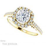 Cushion Cut Forever One Moissanite Engagement Ring #GTJ1162-cushion-fo-y 5 Cushion Cut Forever One Moissanite Engagement Ring #GTJ1162-cushion-fo-y