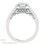 Emerald Cut Forever Brilliant Moissanite Engagement Ring #GTJ1162-emerald-fb-w