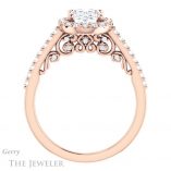 Oval Shaped Forever One Moissanite Engagement Ring #GTJ1162-oval-fo-r