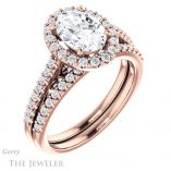 Oval Shaped Forever One Moissanite Engagement Ring #GTJ1162-oval-fo-r