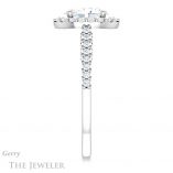 Oval Shaped Forever One Moissanite Engagement Ring #GTJ1162-oval-fo-w