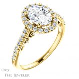 Oval Shaped Forever One Moissanite Engagement Ring #GTJ1162-oval-fo-y 4 Oval Shaped Forever One Moissanite Engagement Ring #GTJ1162-oval-fo-y