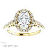 Oval Shaped Forever One Moissanite Engagement Ring #GTJ1162-oval-fo-y 1 Oval Shaped Forever One Moissanite Engagement Ring #GTJ1162-oval-fo-y