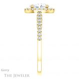 Oval Shaped Forever One Moissanite Engagement Ring #GTJ1162-oval-fo-y 3 Oval Shaped Forever One Moissanite Engagement Ring #GTJ1162-oval-fo-y