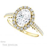 Oval Shaped Forever One Moissanite Engagement Ring #GTJ1162-oval-fo-y 5 Oval Shaped Forever One Moissanite Engagement Ring #GTJ1162-oval-fo-y