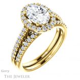 Oval Shaped Forever One Moissanite Engagement Ring #GTJ1162-oval-fo-y 6 Oval Shaped Forever One Moissanite Engagement Ring #GTJ1162-oval-fo-y