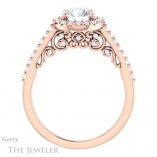 Round Cut Forever One Moissanite Engagement Ring #GTJ1162-round-fo-r