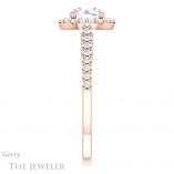 Round Cut Forever One Moissanite Engagement Ring #GTJ1162-round-fo-r