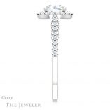 Round Cut Forever One Moissanite Engagement Ring #GTJ1162-round-fo-w