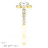 Round Cut Forever One Moissanite Engagement Ring #GTJ1162-round-fo-y 3 Round Cut Forever One Moissanite Engagement Ring #GTJ1162-round-fo-y