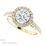Round Cut Forever One Moissanite Engagement Ring #GTJ1162-round-fo-y 5 Round Cut Forever One Moissanite Engagement Ring #GTJ1162-round-fo-y