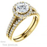 Round Cut Forever One Moissanite Engagement Ring #GTJ1162-round-fo-y 6 Round Cut Forever One Moissanite Engagement Ring #GTJ1162-round-fo-y