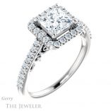 Princess Cut Forever One Moissanite Engagement Ring #GTJ1162-square-fo-w 4 Princess Cut Forever One Moissanite Engagement Ring #GTJ1162-square-fo-w
