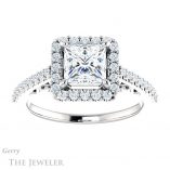 Princess Cut Forever One Moissanite Engagement Ring #GTJ1162-square-fo-w 1 Princess Cut Forever One Moissanite Engagement Ring #GTJ1162-square-fo-w