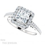 Princess Cut Forever One Moissanite Engagement Ring #GTJ1162-square-fo-w 5 Princess Cut Forever One Moissanite Engagement Ring #GTJ1162-square-fo-w