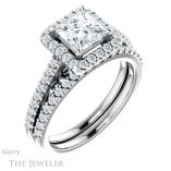 Princess Cut Forever One Moissanite Engagement Ring #GTJ1162-square-fo-w 6 Princess Cut Forever One Moissanite Engagement Ring #GTJ1162-square-fo-w