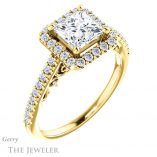 Princess Cut Forever One Moissanite Engagement Ring #GTJ1162-square-fo-y 4 Princess Cut Forever One Moissanite Engagement Ring #GTJ1162-square-fo-y