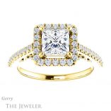 Princess Cut Forever One Moissanite Engagement Ring #GTJ1162-square-fo-y 1 Princess Cut Forever One Moissanite Engagement Ring #GTJ1162-square-fo-y
