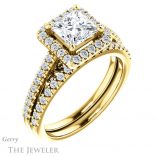 Princess Cut Forever One Moissanite Engagement Ring #GTJ1162-square-fo-y 6 Princess Cut Forever One Moissanite Engagement Ring #GTJ1162-square-fo-y