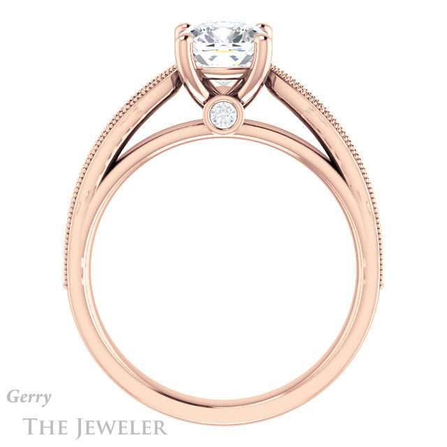 Cushion Cut Forever One Moissanite Engagement Ring #GTJ1163-cushion-fo-r