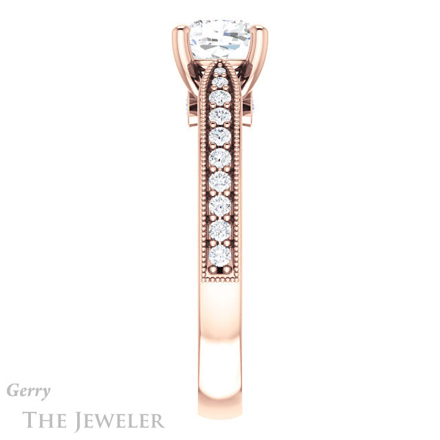 Cushion Cut Forever One Moissanite Engagement Ring #GTJ1163-cushion-fo-r 3 Cushion Cut Forever One Moissanite Engagement Ring #GTJ1163-cushion-fo-r
