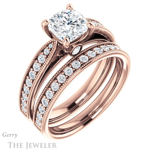 Cushion Cut Forever One Moissanite Engagement Ring #GTJ1163-cushion-fo-r 6 Cushion Cut Forever One Moissanite Engagement Ring #GTJ1163-cushion-fo-r