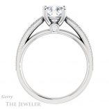 Cushion Cut Forever One Moissanite Engagement Ring #GTJ1163-cushion-fo-w