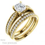 Cushion Cut Forever One Moissanite Engagement Ring #GTJ1163-cushion-fo-y 6 Cushion Cut Forever One Moissanite Engagement Ring #GTJ1163-cushion-fo-y