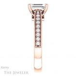 Emerald Cut Forever One Moissanite Engagement Ring #GTJ1163-emerald-fb-r 3 Emerald Cut Forever Brilliant Moissanite Engagement Ring #GTJ1163-emerald-fb-r
