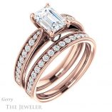Emerald Cut Forever One Moissanite Engagement Ring #GTJ1163-emerald-fb-r 6 Emerald Cut Forever Brilliant Moissanite Engagement Ring #GTJ1163-emerald-fb-r