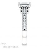Emerald Cut Forever One Moissanite Engagement Ring #GTJ1163-emerald-fb-w 3 Emerald Cut Forever Brilliant Moissanite Engagement Ring #GTJ1163-emerald-fb-w