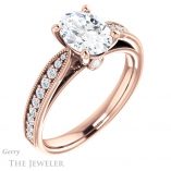 Oval Shaped Forever One Moissanite Engagement Ring #GTJ1163-oval-fo-r 4 Oval Shaped Forever One Moissanite Engagement Ring #GTJ1163-oval-fo-r