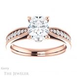 Oval Shaped Forever One Moissanite Engagement Ring #GTJ1163-oval-fo-r 1 Oval Shaped Forever One Moissanite Engagement Ring #GTJ1163-oval-fo-r