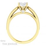 Oval Shaped Forever One Moissanite Engagement Ring #GTJ1163-oval-fo-y