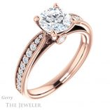 Round Cut Forever One Moissanite Engagement Ring #GTJ1163-round-fo-r 4 Round Cut Forever One Moissanite Engagement Ring #GTJ1163-round-fo-r