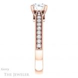 Round Cut Forever One Moissanite Engagement Ring #GTJ1163-round-fo-r 3 Round Cut Forever One Moissanite Engagement Ring #GTJ1163-round-fo-r