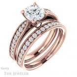 Round Cut Forever One Moissanite Engagement Ring #GTJ1163-round-fo-r 6 Round Cut Forever One Moissanite Engagement Ring #GTJ1163-round-fo-r