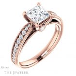 Princess Cut Forever One Moissanite Engagement Ring #GTJ1163-square-fo-r