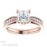 Princess Cut Forever One Moissanite Engagement Ring #GTJ1163-square-fo-r